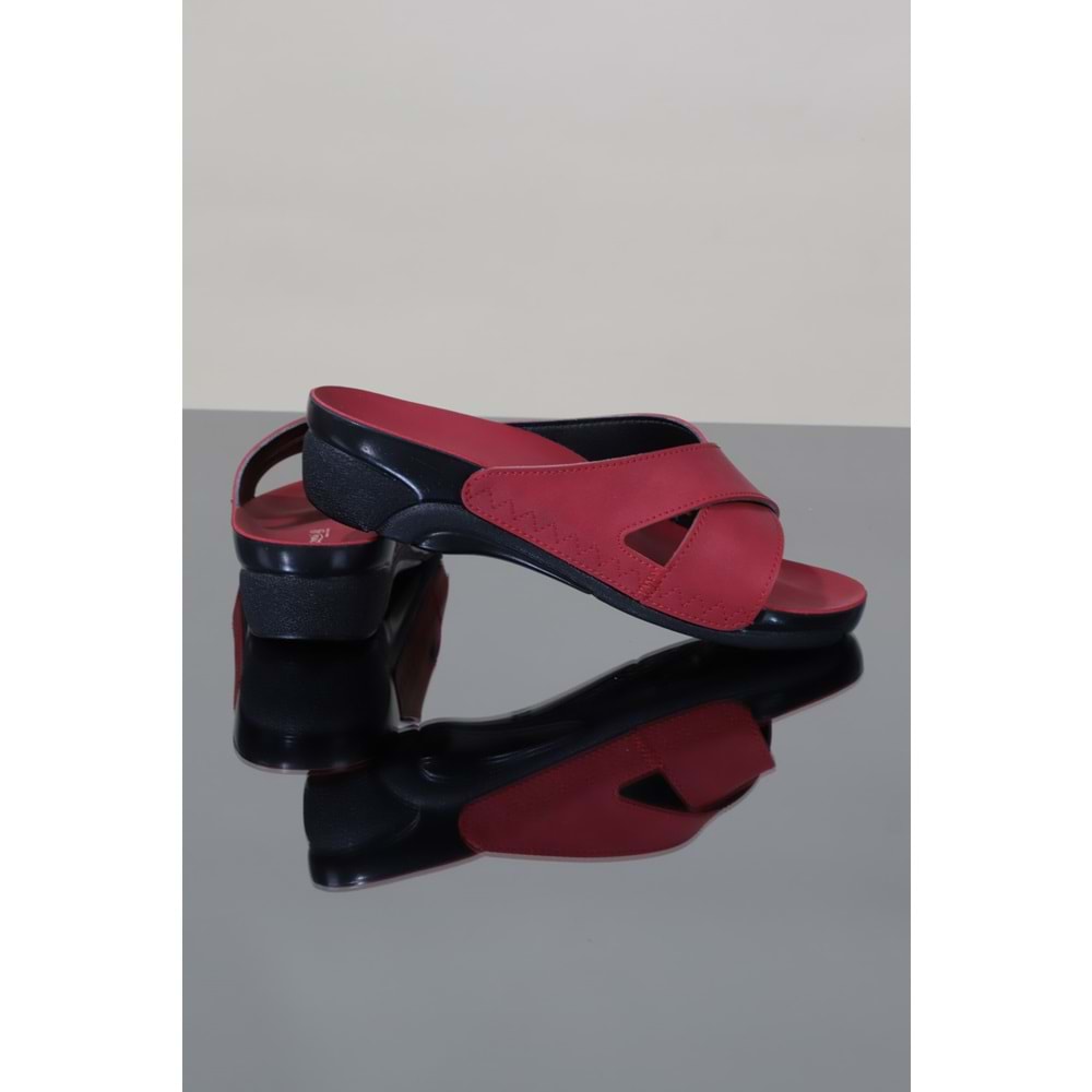 Konfores 1112-Venedik-9 Tam Anatomik Bayan Terlik - NKT01112-KIRMIZI-37