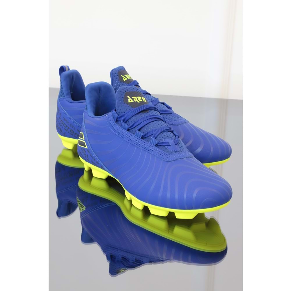 Konfores 1148-Ares Anatomik Taban Çim Saha Futbol Ayakkabısı - NKT01148-sax mavi-40