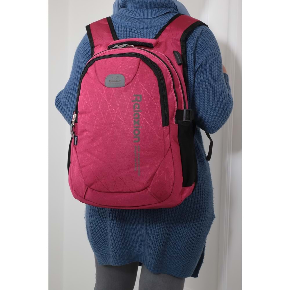 Konfores 1167 Unisex Anatomik Yarasa Sırt Çantası - NKT01167-fuşya-TEK EBAT