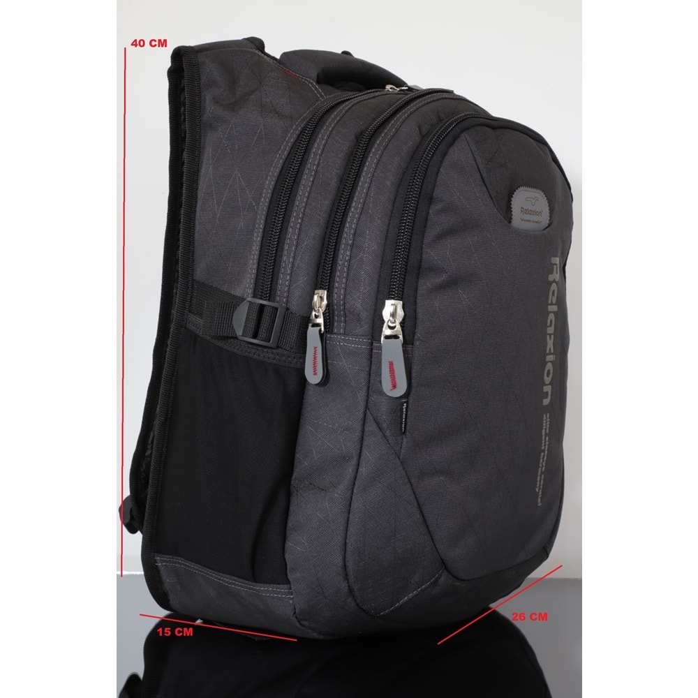 Konfores 1167 Unisex Anatomik Yarasa Sırt Çantası - NKT01167-gri-TEK EBAT