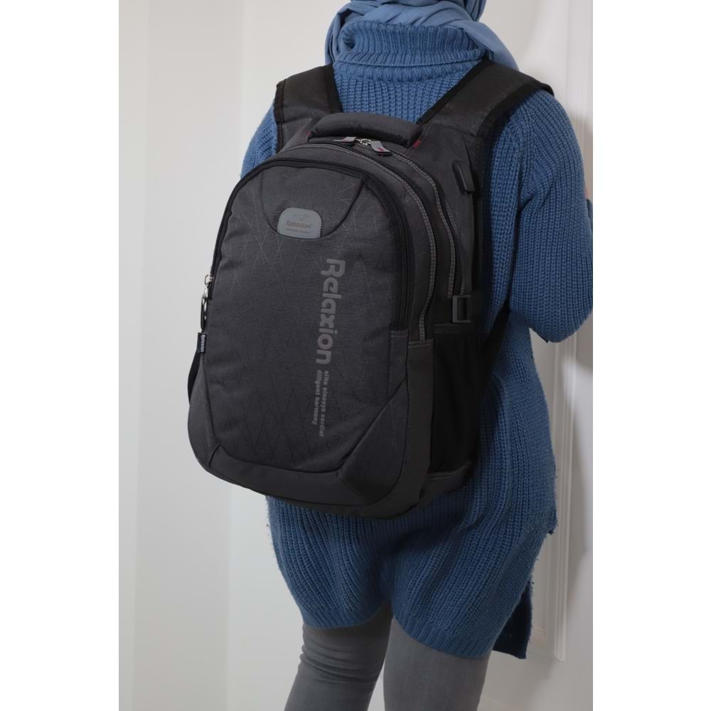 Konfores 1167 Unisex Anatomik Yarasa Sırt Çantası - NKT01167-gri-TEK EBAT