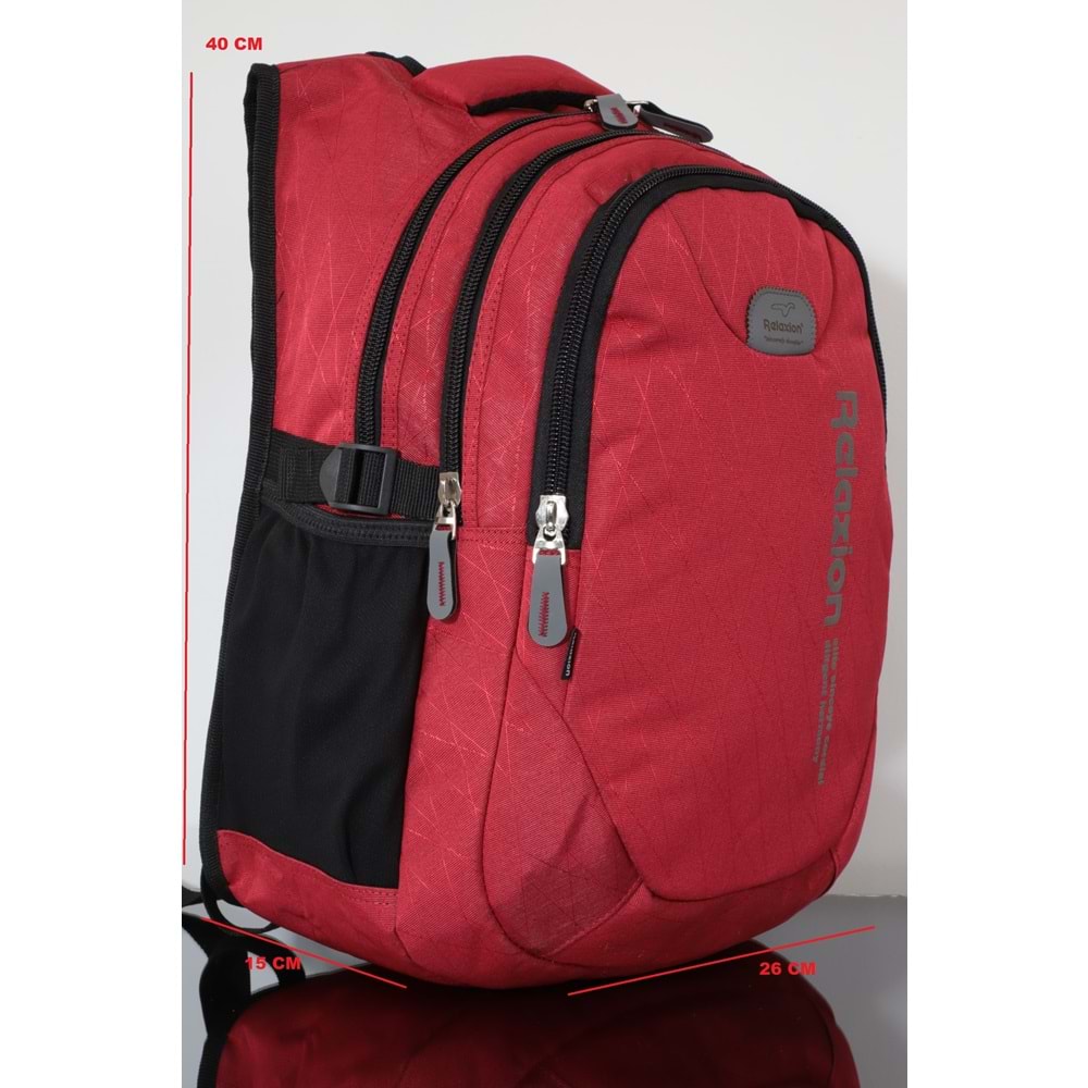 Konfores 1167 Unisex Anatomik Yarasa Sırt Çantası - NKT01167-KIRMIZI-TEK EBAT