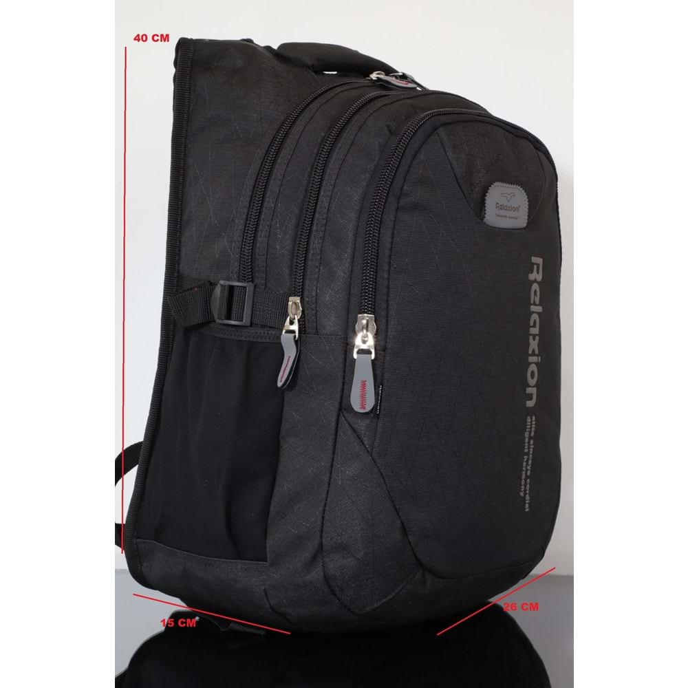 Konfores 1167 Unisex Anatomik Yarasa Sırt Çantası - NKT01167-siyah-TEK EBAT