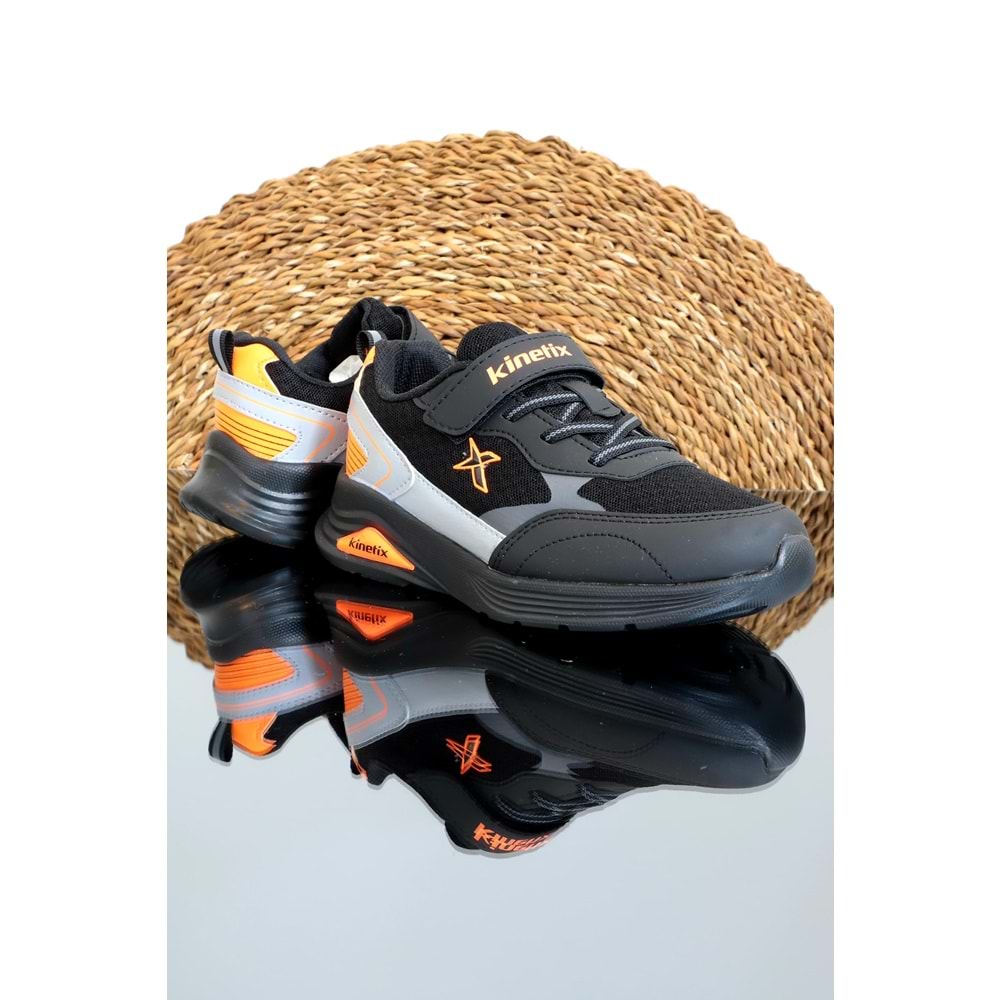 Kidessa 1207 Anatomik Taban Unisex Çocuk Spor Ayakkabı - NKT01207-siyah gri-32
