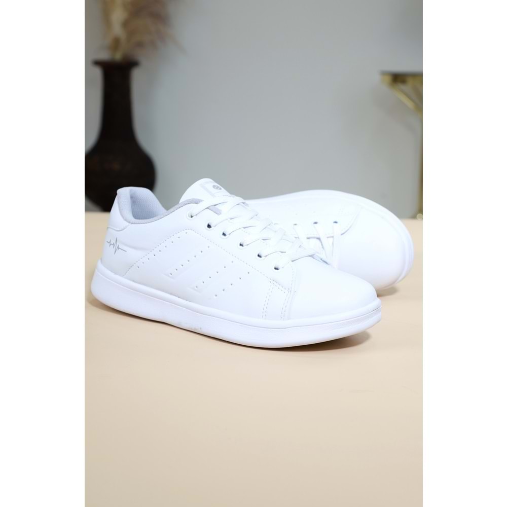 Konfores 1263 Anatomik Taban Unisex Sneakers Ayakkabı - NKT01263-BEYAZ-36