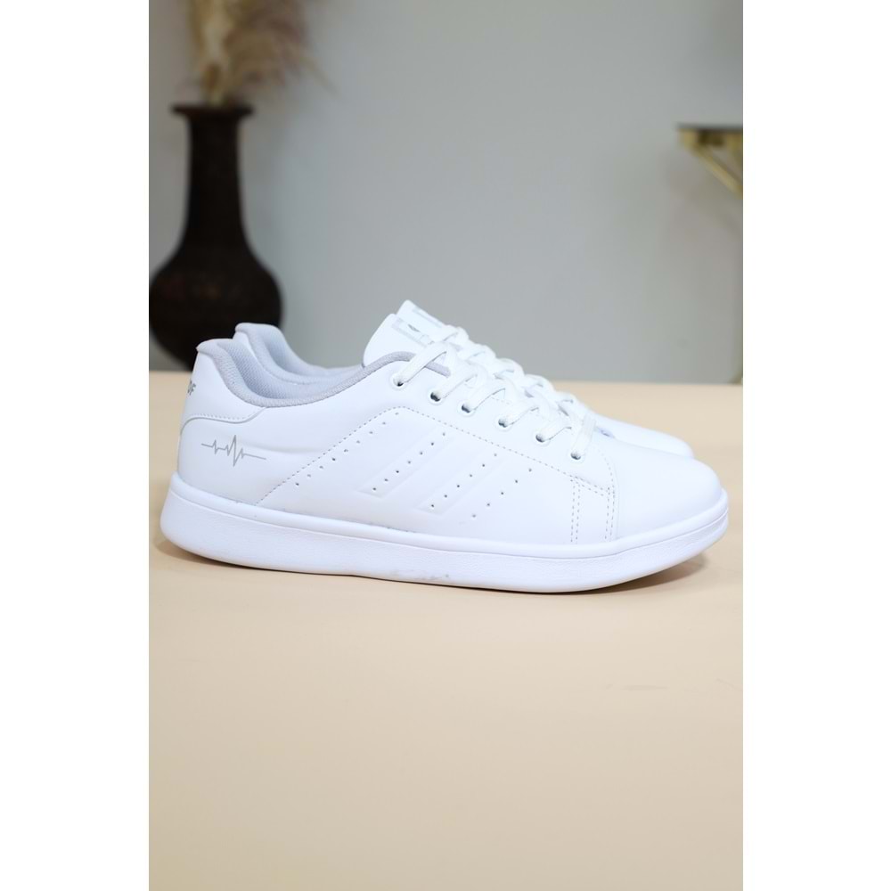 Konfores 1263 Anatomik Taban Unisex Sneakers Ayakkabı - NKT01263-BEYAZ-36