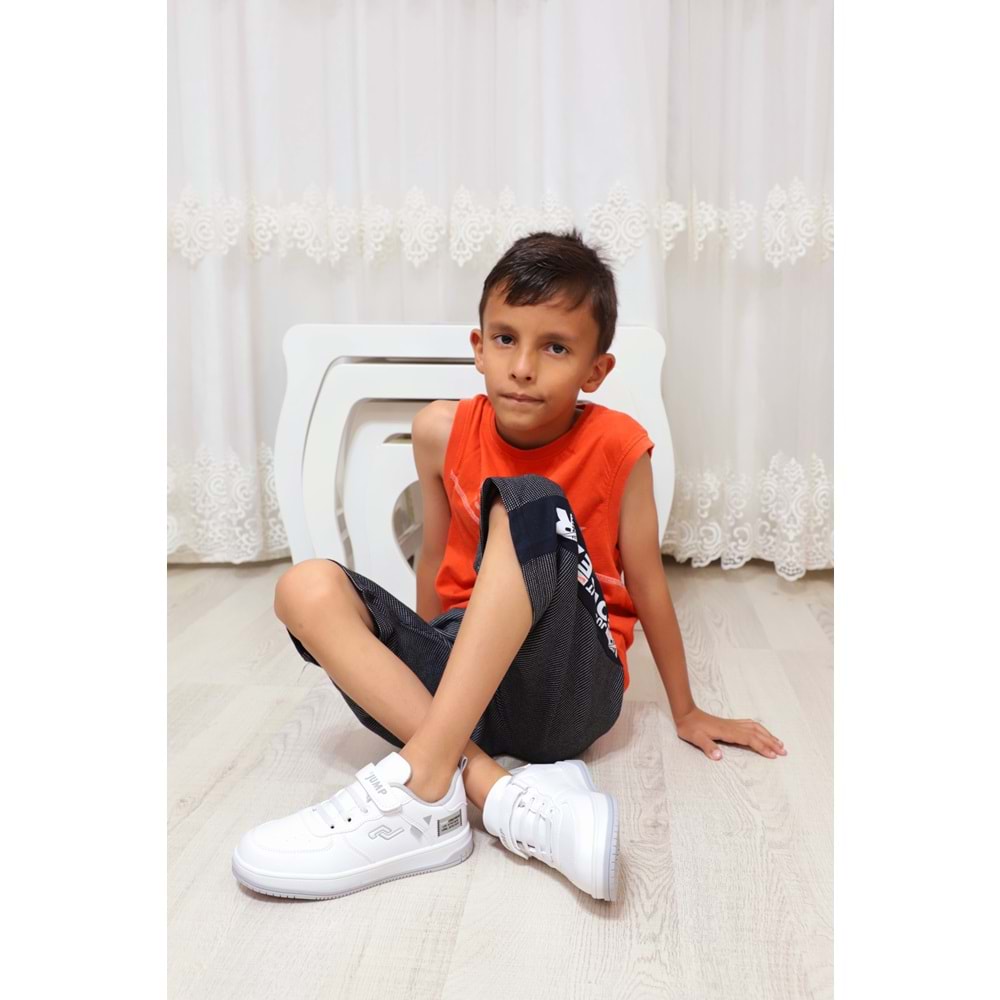 Kidessa 1284-27760 Anatomik Taban Unisex Çocuk Sneakers Ayakkabı - NKT01284-BEYAZ-28
