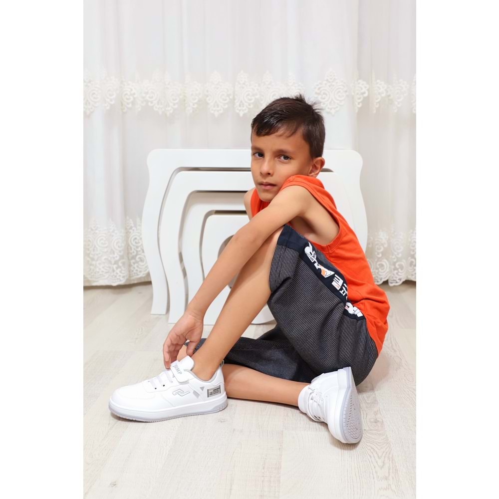 Kidessa 1284-27760 Anatomik Taban Unisex Çocuk Sneakers Ayakkabı - NKT01284-BEYAZ-28