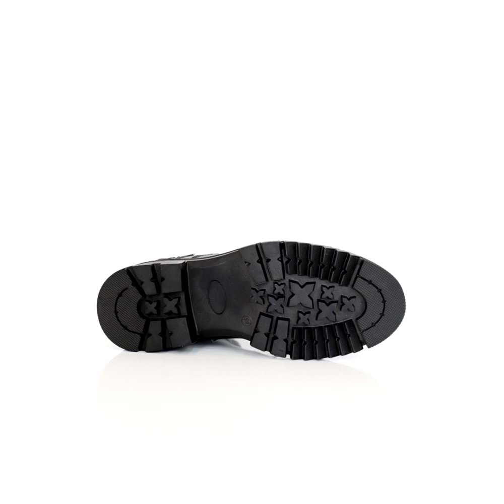 Konfores 1296-Dıda Anatomik Tabanlı Hakiki Deri Fermuarlı Erkek Spor Bot - NKT01296-siyah-40