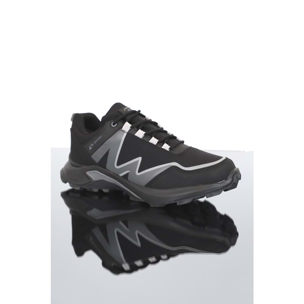 Konfores 1298 Anatomik Tabanlı Soft Shell Unisex Koşu Ayakkabısı - NKT01298-siyah gri-40