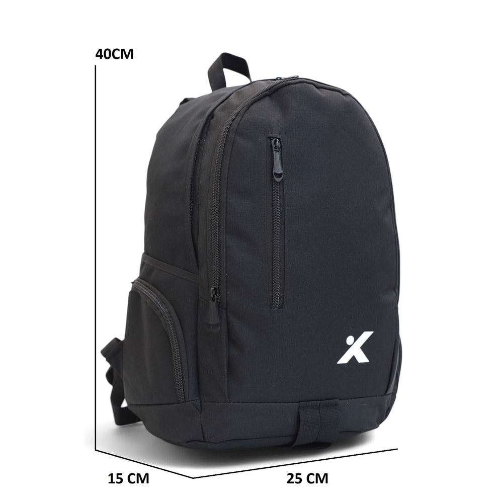 Konfores 1303 Unisex Ortaokul ve Lise Sırt Çantası - NKT01303-siyah-TEK EBAT