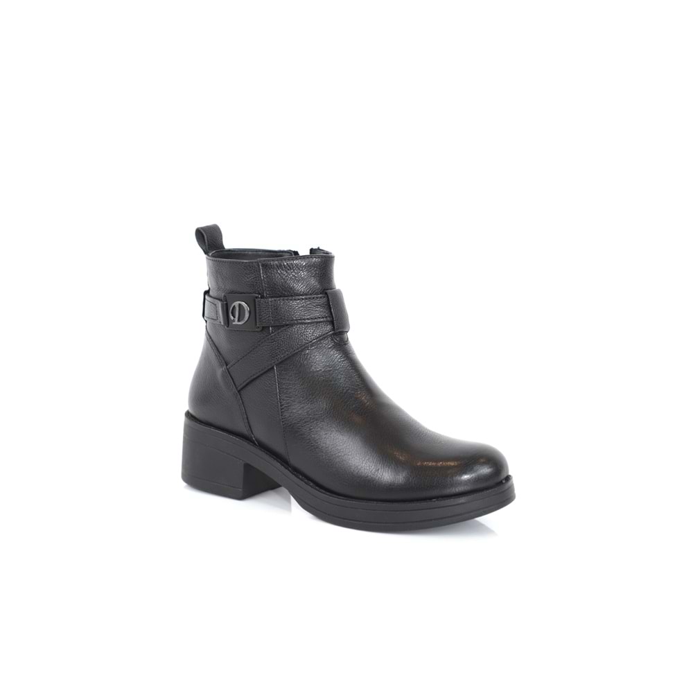 Konfores 1341 Hakiki Deri Bayan Bot - NKT01341-siyah-39