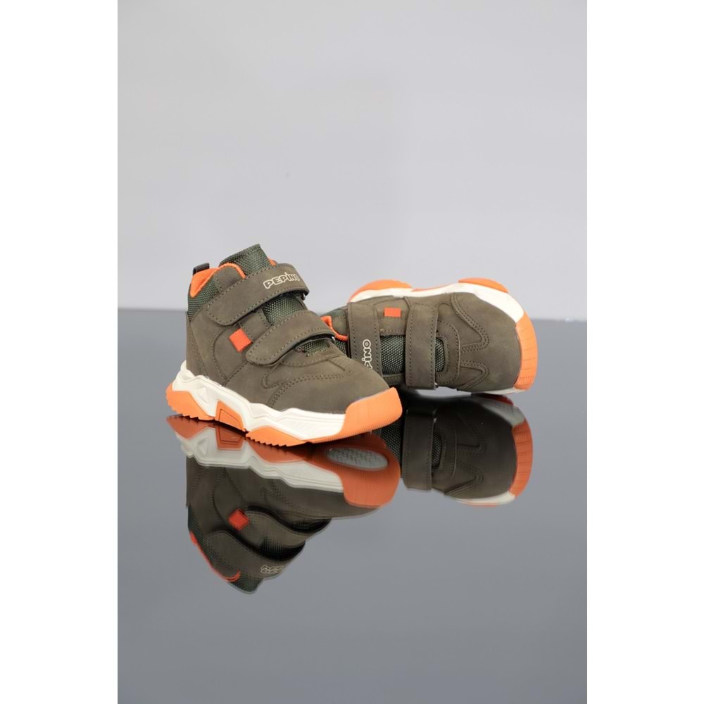 Kidessa 1346 Anatomik Tabanlı Çocuk Bantlı Spor Bot - NKT01346-haki-27