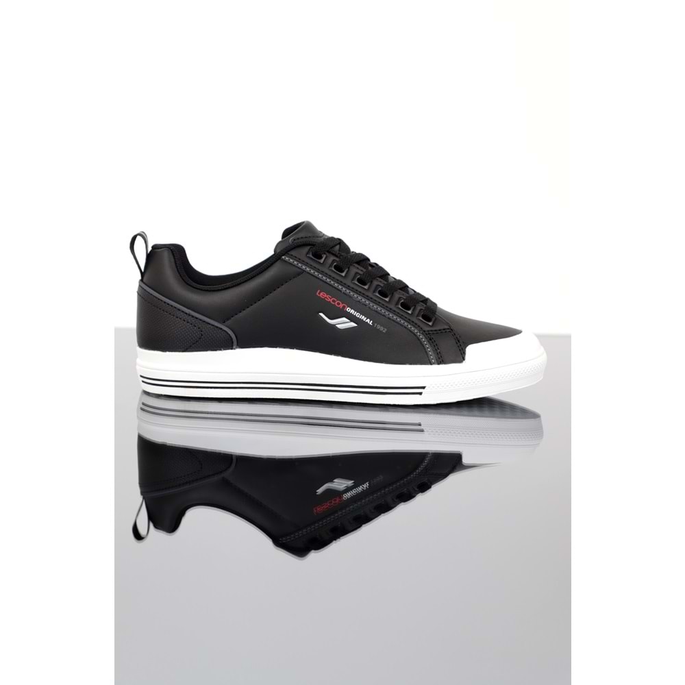 Konfores 1365 Anatomik Taban Unisex Sneakers Ayakkabı - NKT01365-siyah beyaz-41