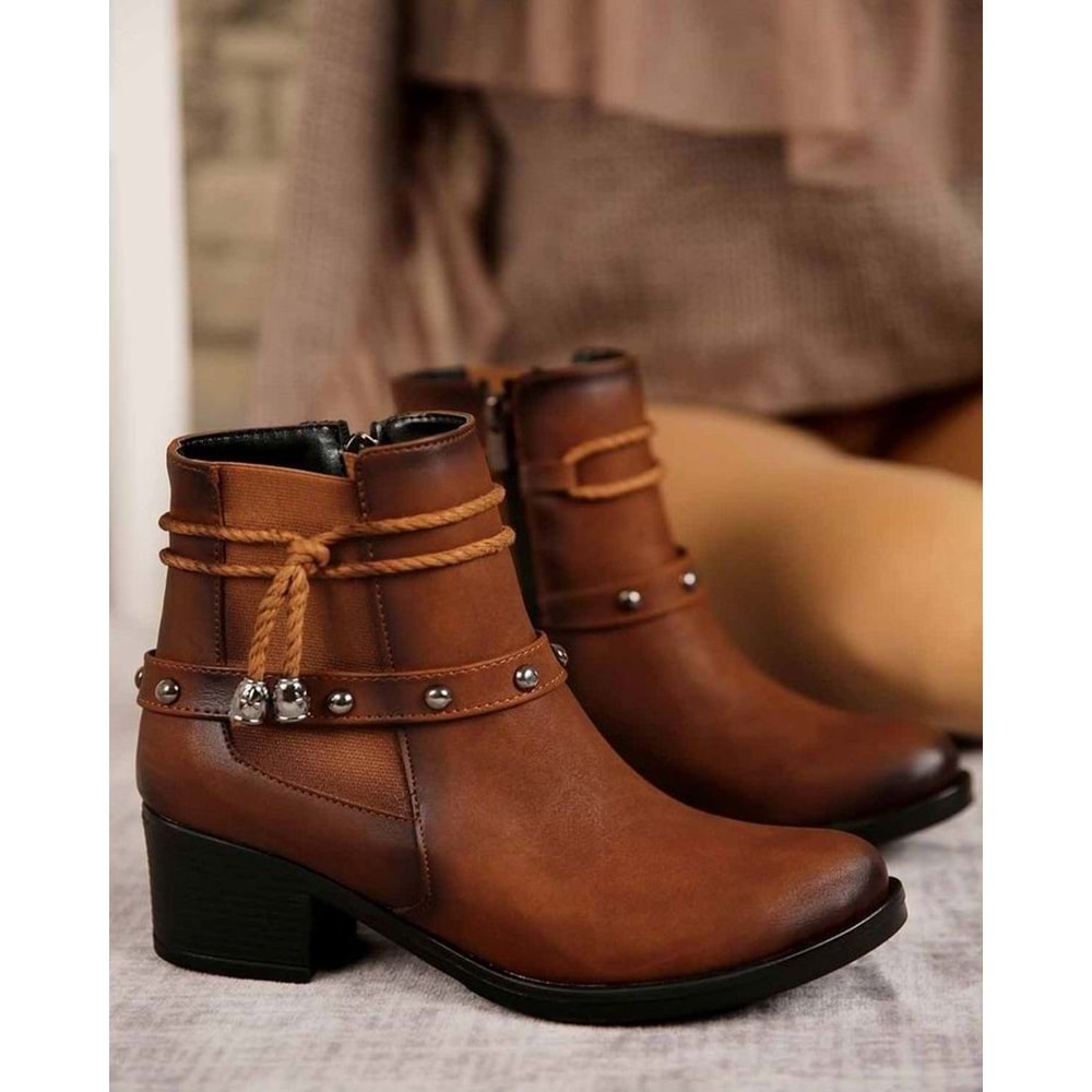 Konfores 1374 Kauçuk Tabanlı Bayan Spor Bot - NKT01374-TABA-37