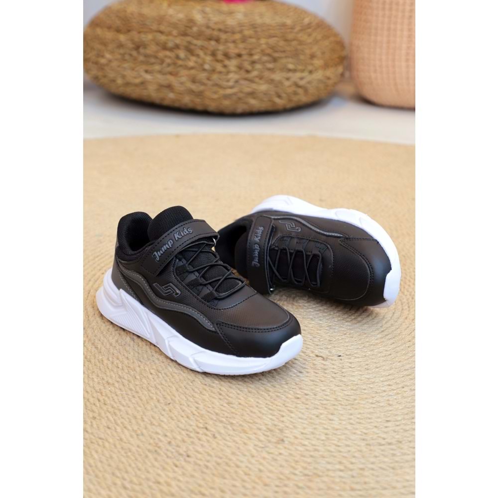 Kidessa 1397-27817 Anatomik Taban Unisex Çocuk Spor Ayakkabı - NKT01397-siyah beyaz-32