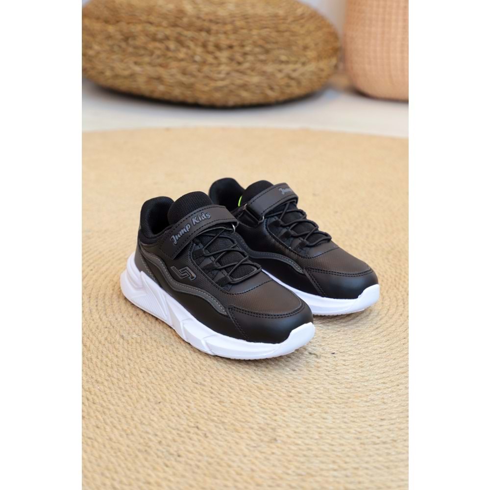 Kidessa 1397-27817 Anatomik Taban Unisex Çocuk Spor Ayakkabı - NKT01397-siyah beyaz-32