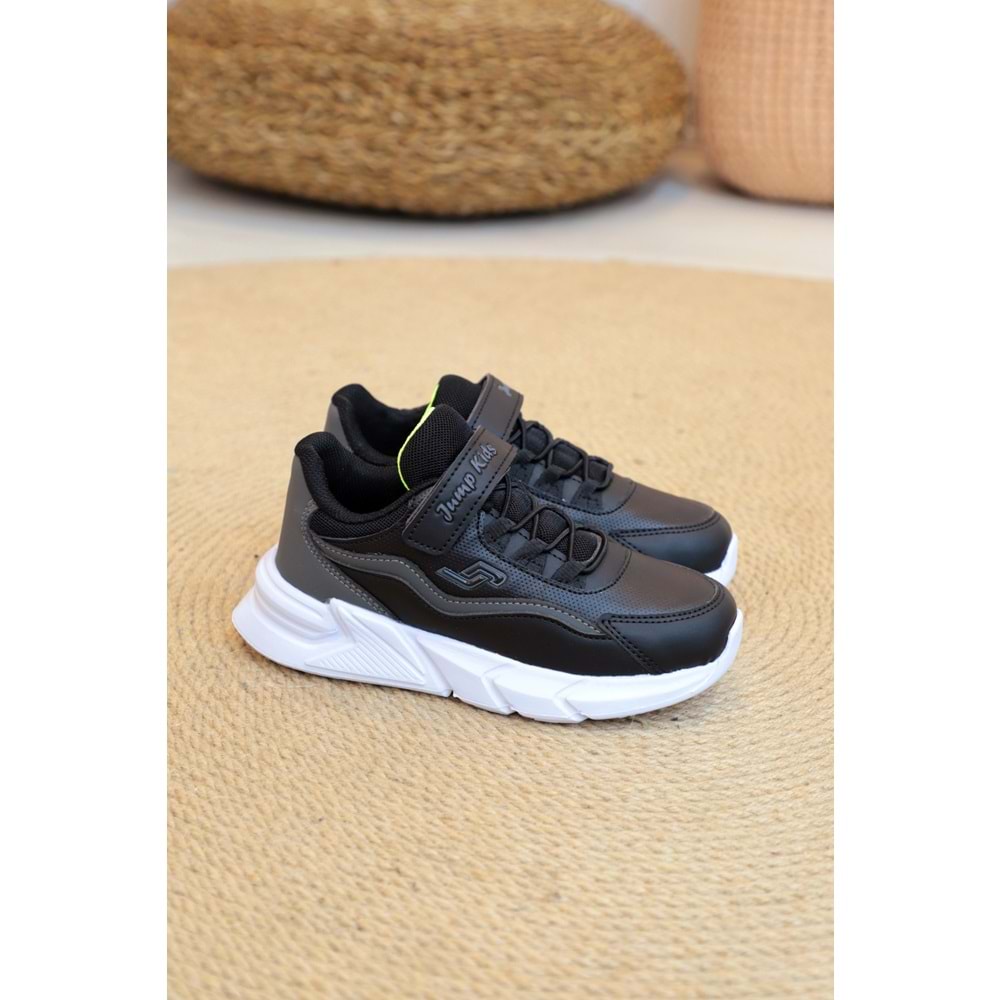 Kidessa 1397-27817 Anatomik Taban Unisex Çocuk Spor Ayakkabı - NKT01397-siyah beyaz-32