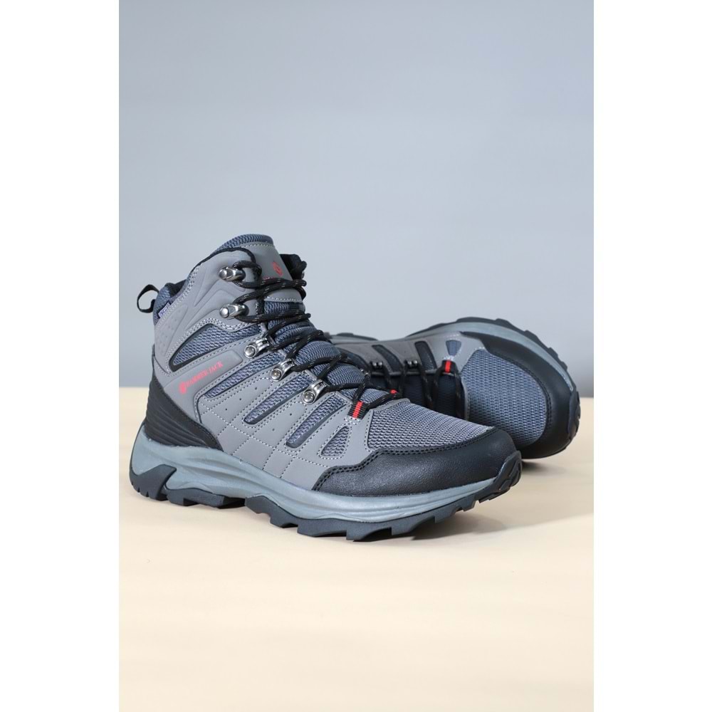 Konfores 1438 Anatomik Taban Waterproof Trekking Spor Bot - NKT01438-gri-45