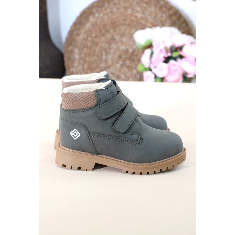 Kidessa 1450 Anatomik Tabanlı Çocuk Bantlı Spor Bot - NKT01450-haki-22