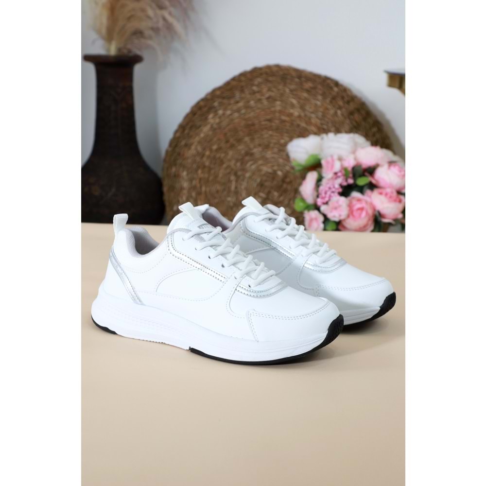 Konfores 1454-27782 Anatomik Taban Sneakers Ayakkabı - NKT01454-BEYAZ-39
