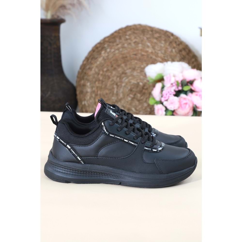 Konfores 1454-27782 Anatomik Taban Sneakers Ayakkabı - NKT01454-siyah-36