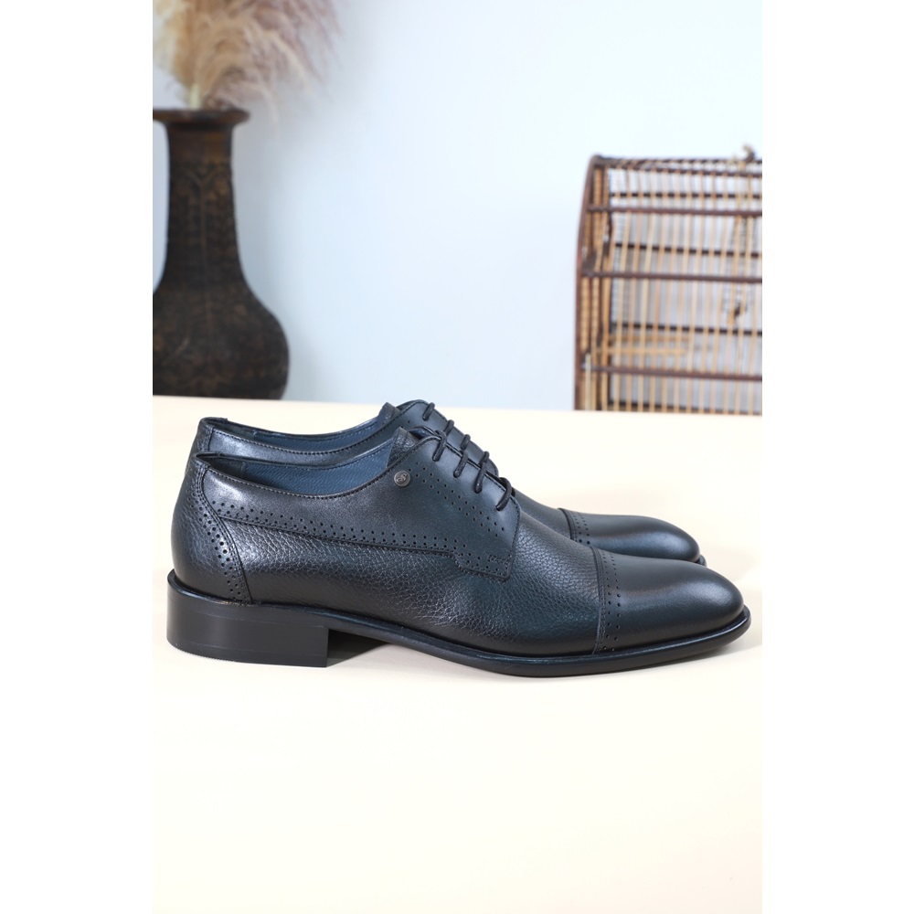 Konfores 1459 Hakiki Deri Erkek Klasik Ayakkabı - NKT01459-siyah-41