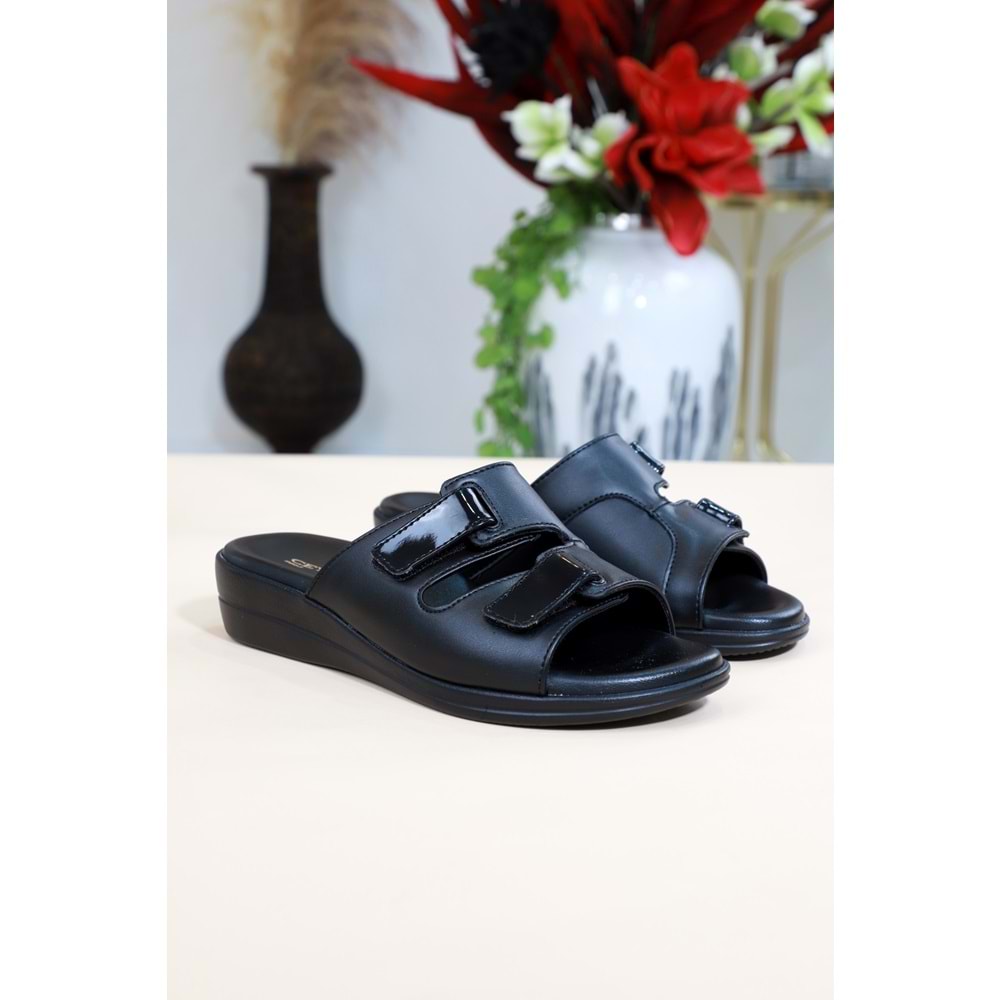 Konfores 1487-9863-25 Tam Anatomik Bayan Terlik - NKT01487-siyah-39