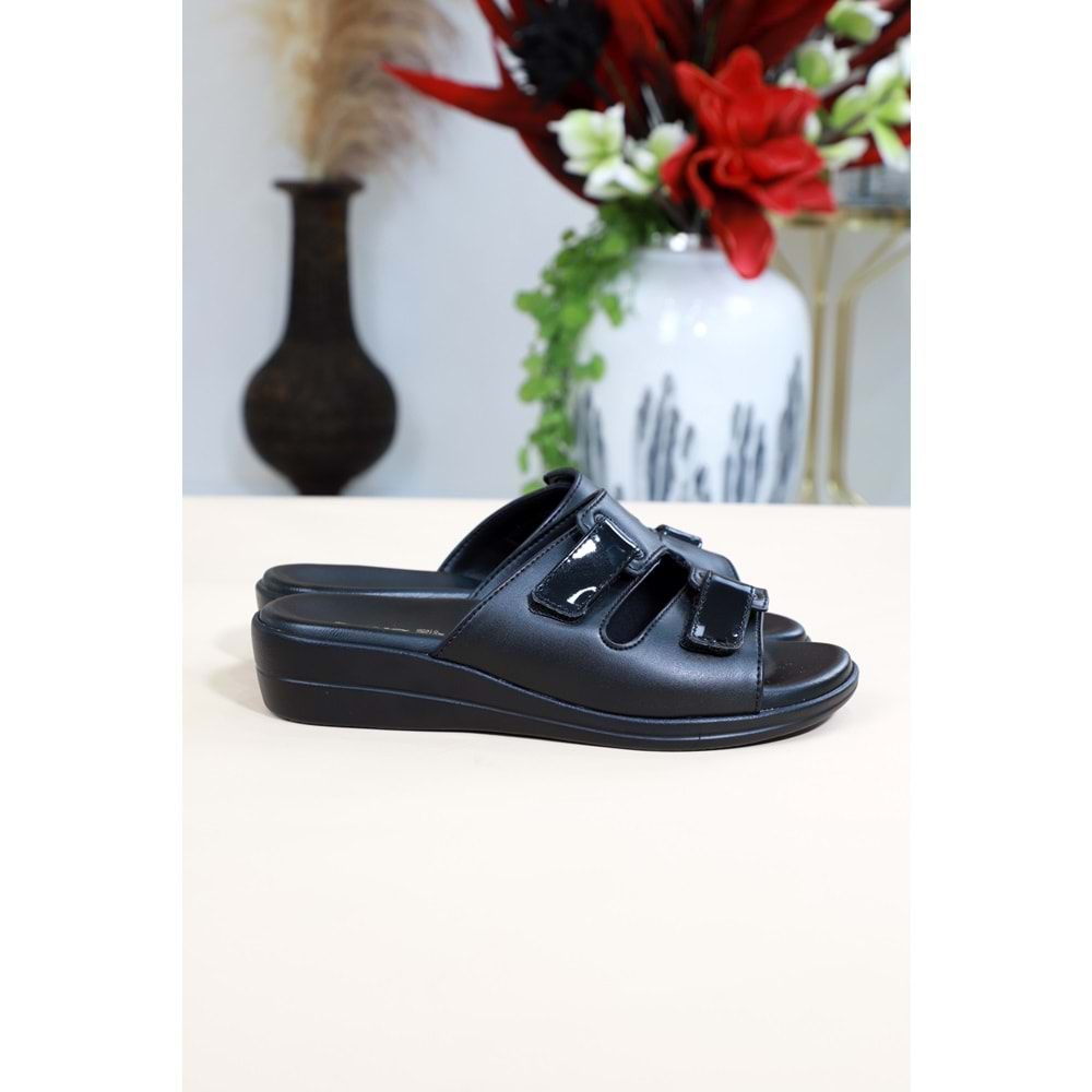 Konfores 1487-9863-25 Tam Anatomik Bayan Terlik - NKT01487-siyah-39