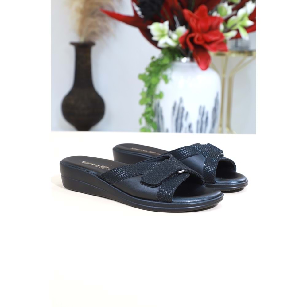 Konfores 1488-9863-7 Tam Anatomik Bayan Terlik - NKT01488-siyah-37