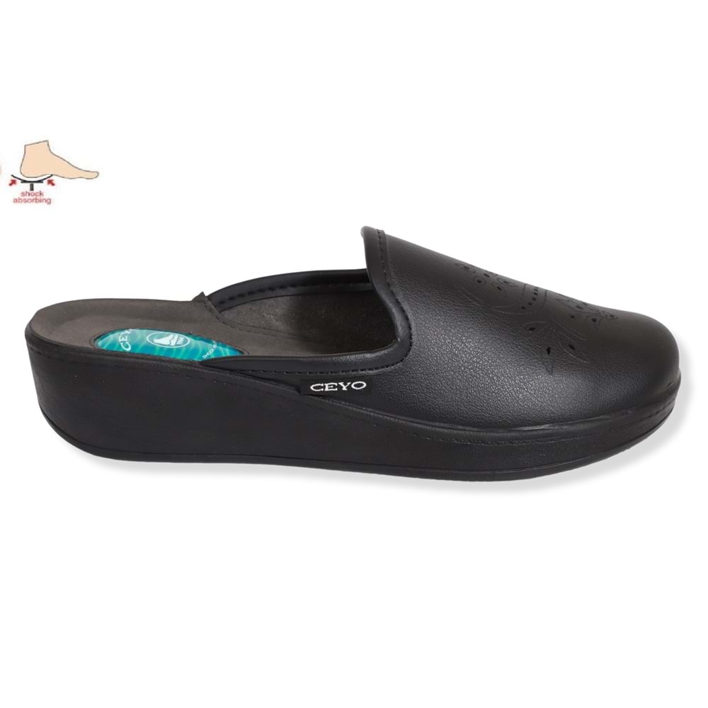 Konfores 1501-9932-8 Tam Anatomik Ev İçi Bayan Terlik - NKT01501-siyah-40