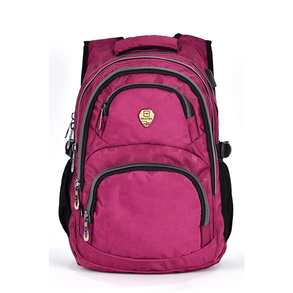 Konfores 1550-2226 Unisex Anatomik Yarasa Sırt Okul Çantası - NKT01550-mürdüm-TEK EBAT