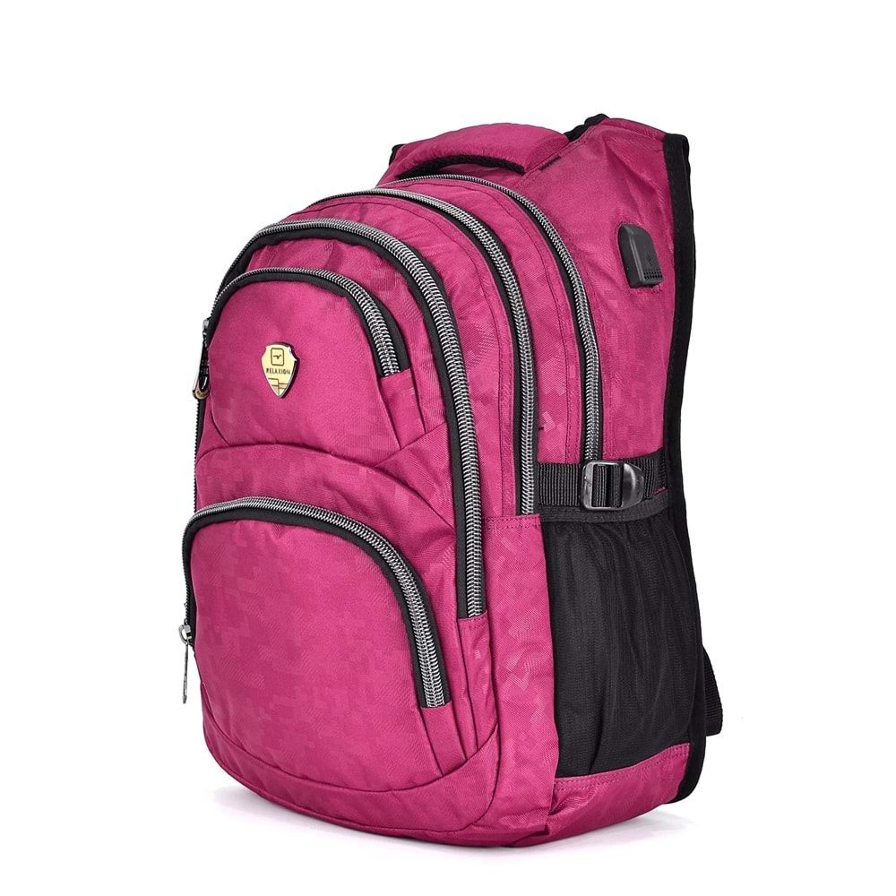 Konfores 1550-2226 Unisex Anatomik Yarasa Sırt Okul Çantası - NKT01550-mürdüm-TEK EBAT