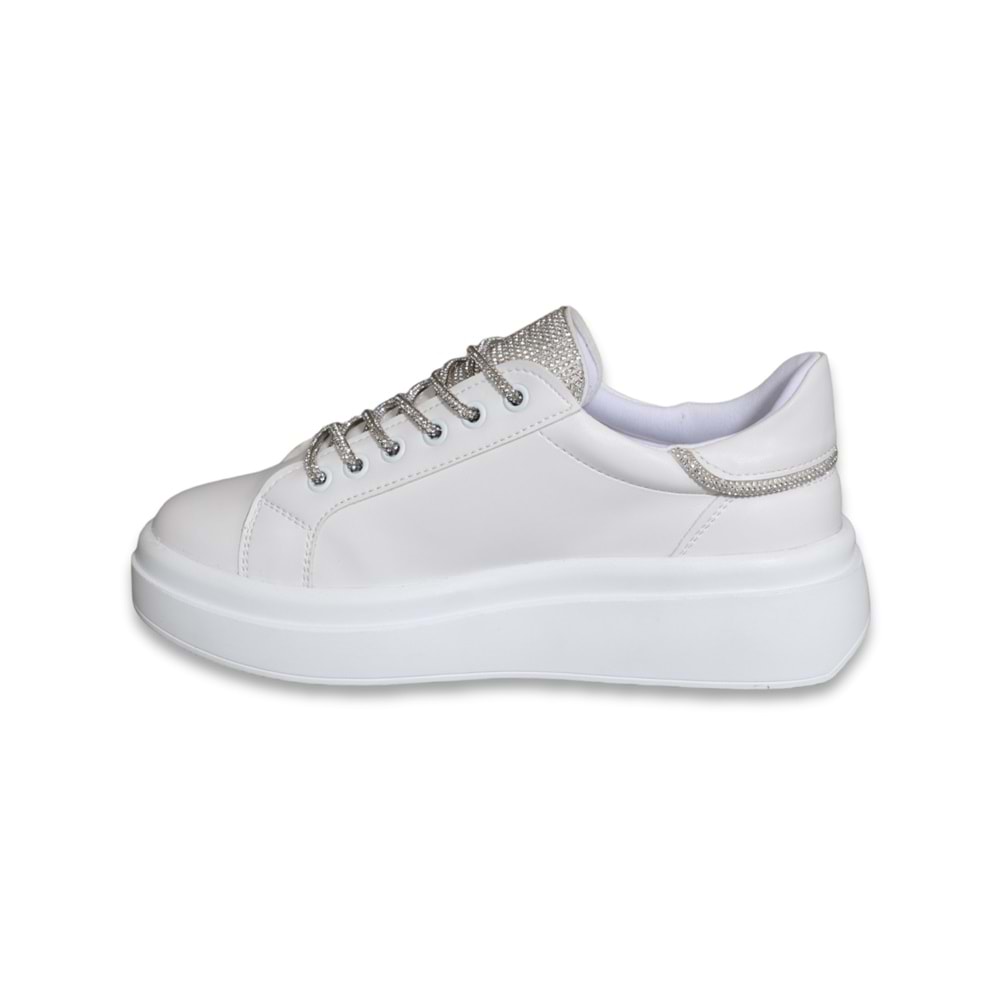 Konfores 1566-561179 Anatomik Tabanlı Sneakers Ayakkabı - NKT01566-BEYAZ-37