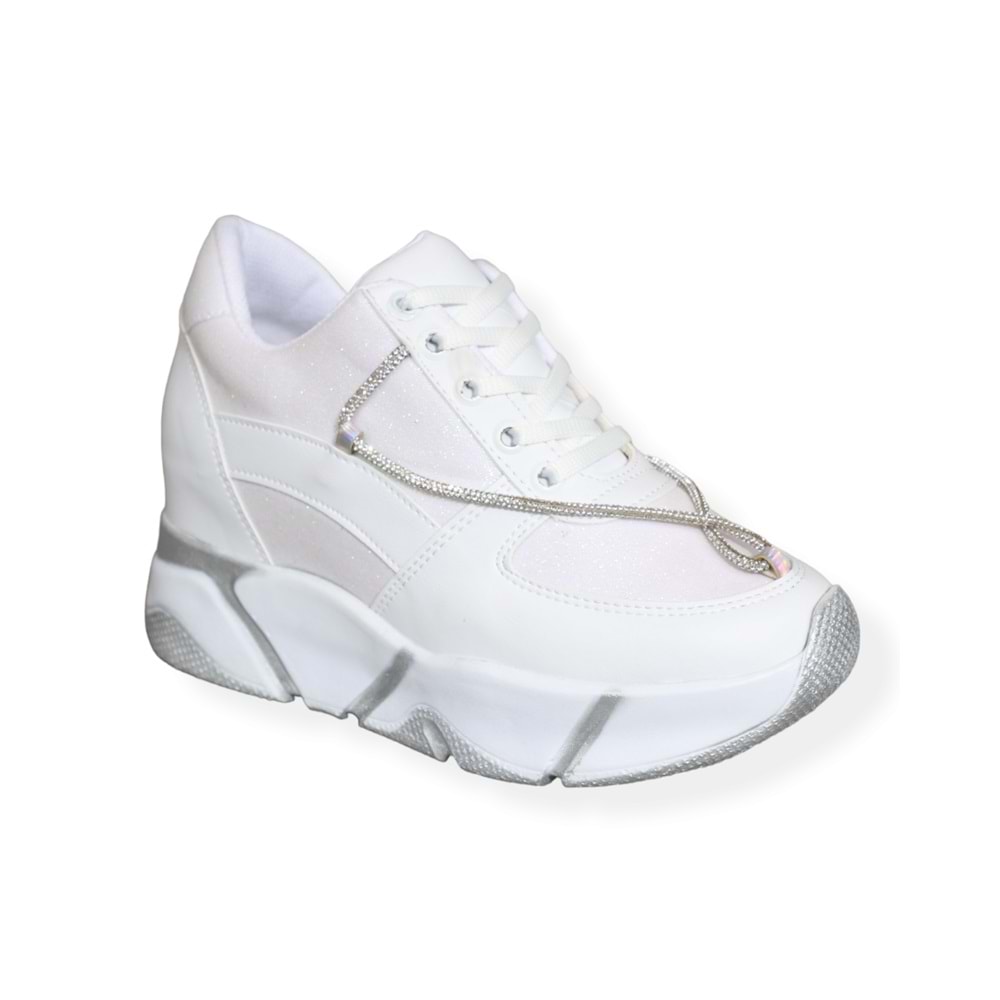 Konfores 1573-333055 Anatomik Tabanlı Sneakers Ayakkabı - NKT01573-BEYAZ-37