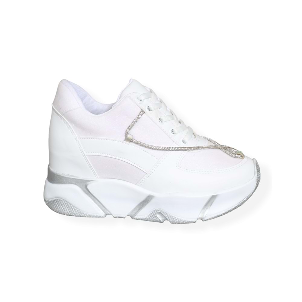 Konfores 1573-333055 Anatomik Tabanlı Sneakers Ayakkabı - NKT01573-BEYAZ-37
