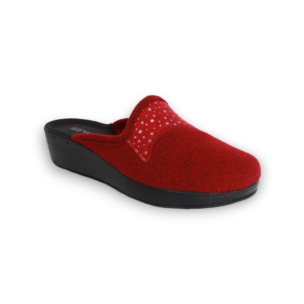 Konfores 1593-9932-26 Tam Anatomik Ev İçi Bayan Terlik - NKT01593-BORDO-36