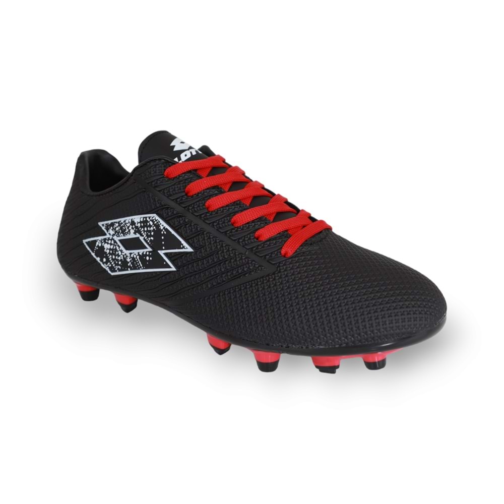 Konfores 1620-Moment Anatomik Taban Çim Saha Futbol Ayakkabısı - NKT01620-siyah kırmızı-40