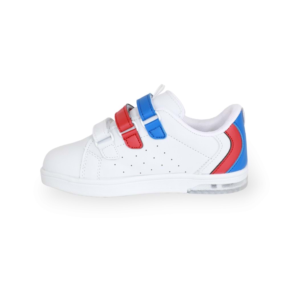 Kidessa 1628 Anatomik Tabanlı Işıklı Çocuk Unisex Günlük Spor Ayakkabı - NKT01628-beyaz mavi-26
