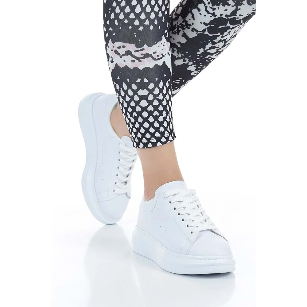 Konfores 1660 Anatomik Tabanlı Bayan Sneakers Ayakkabı - NKT01660-BEYAZ-37