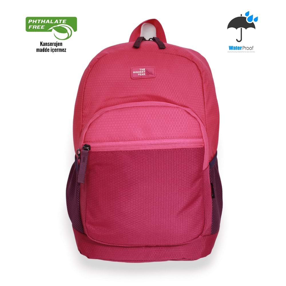 Konfores 1669 Unisex Anatomik Sırtlı Laptop Bölmeli Seyehat Spor ve Okul Çantası - NKT01669-fuşya-TEK EBAT