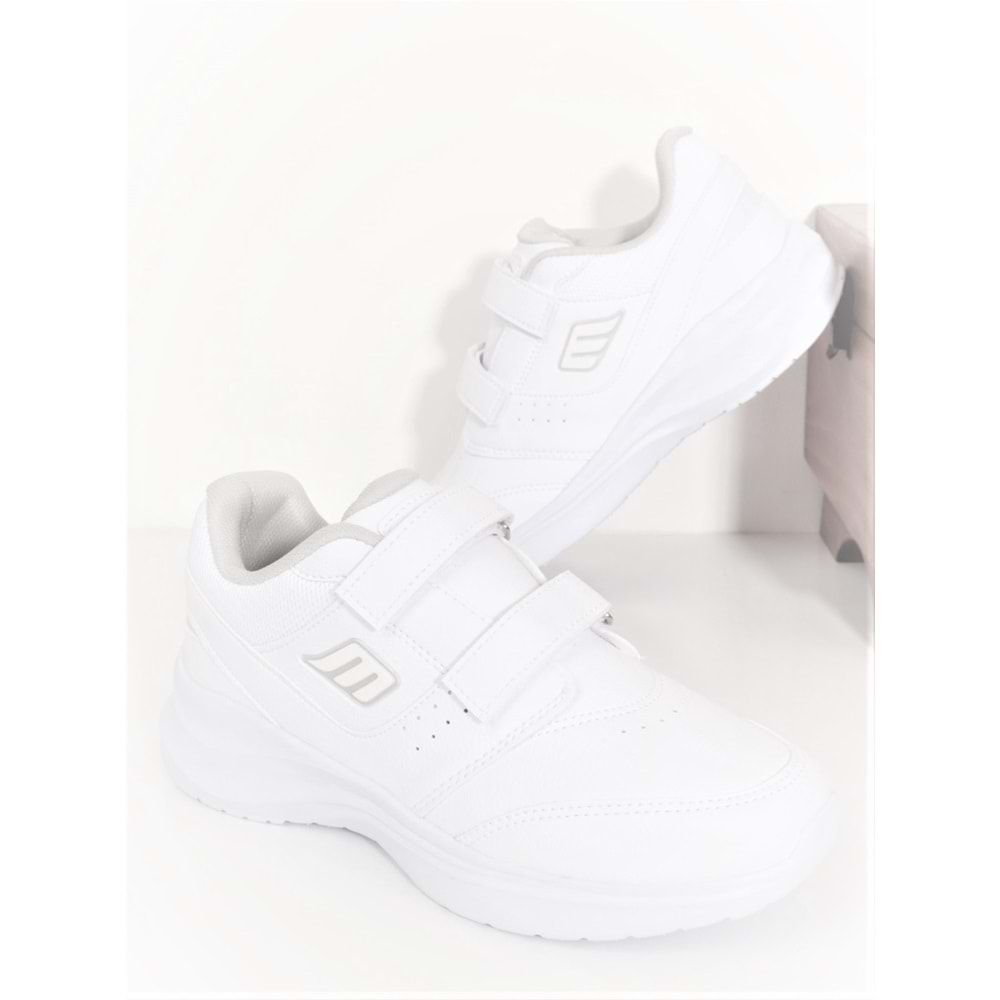 Konfores 1706 Anatomik Tabanlı Unisex Bantlı Sneakers Ayakkabı - NKT01706-BEYAZ-40