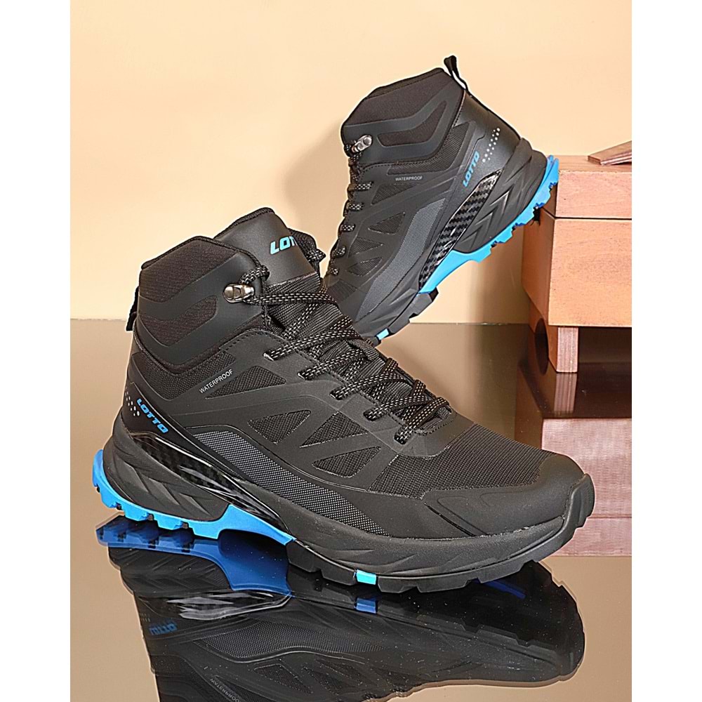 1719-Hunter Anatomik Taban Waterproof Trekking Spor Bot - NKT01719-siyah sax-42