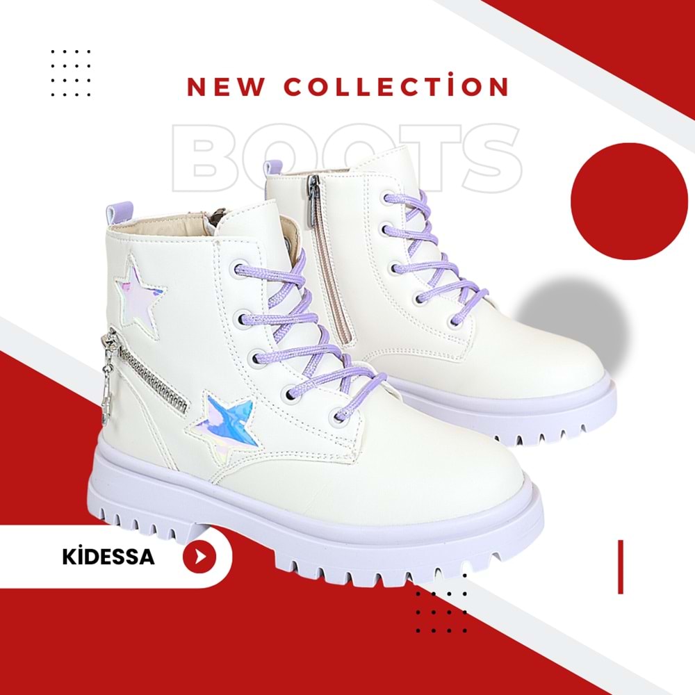 Kidessa 1733 Anatomik Tabanlı Kız Çocuk Postal Bot - NKT01733-BEJ-29