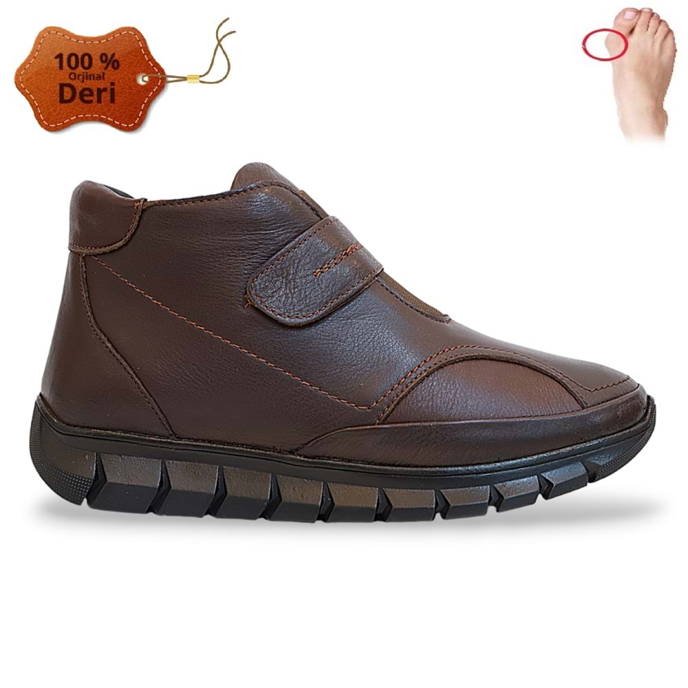 Konfores 1756-273057 Hakiki Deri Anatomik Tabanlı Kadın Anne Bot - NKT01756-kahverengi-40