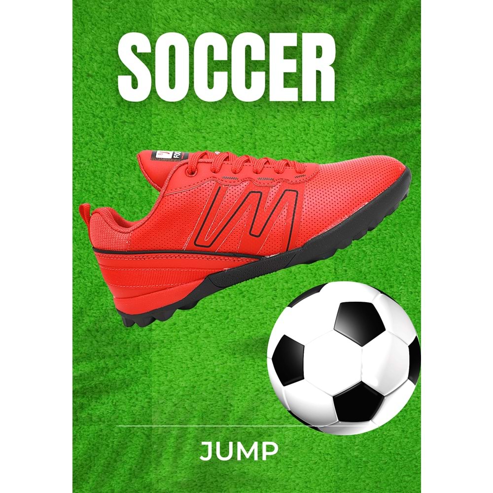 1762-29112 Halı Saha Futbol Ayakkabısı - NKT01762-KIRMIZI-40