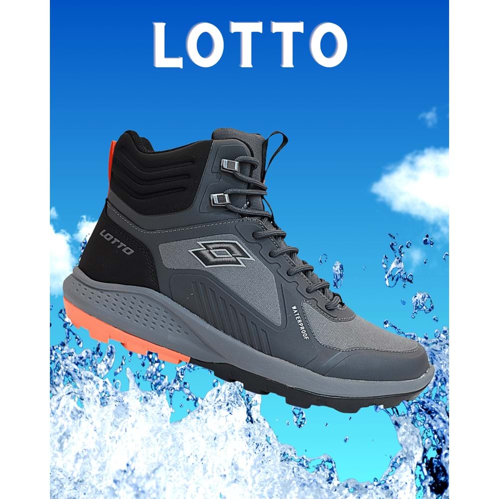 Lotto 1771-Crowel Anatomik Tabanlı Waterproof Trekking Spor Bot - NKT01771-gri-40
