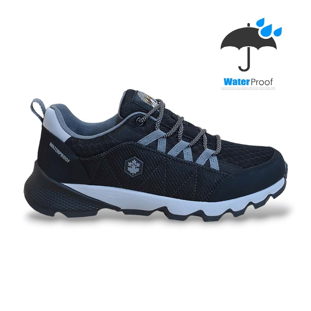 Lumberjack 1799-Dıvıne Anatomik Tabanlı Waterproof Trekking Yürüyüş & Koşu Ayakkabısı - NKT01799-siyah gri-45
