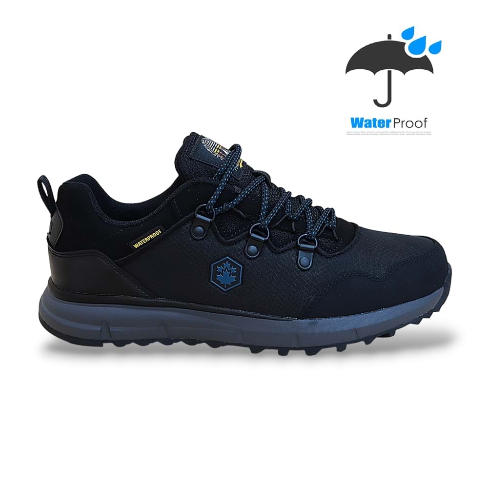 Lumberjack 1800-Wılmore Anatomik Tabanlı Waterproof Trekking Yürüyüş & Koşu Ayakkabısı - NKT01800-siyah gri-45