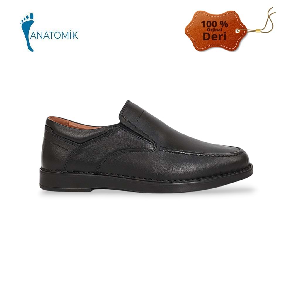 Polaris 1839 Hakiki Deri Anatomik Tabanlı Erkek Günlük Ayakkabı - NKT01839-siyah-42